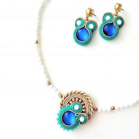 Soutache Necklace & Earring Soutache
